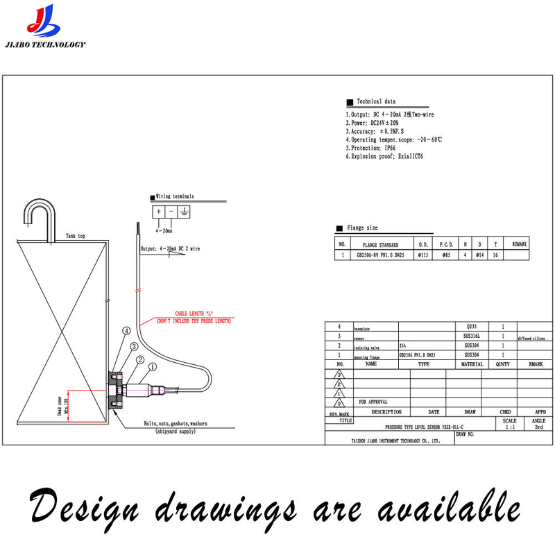 Factory hot sale level gauge fuel level gauge operation instruction of self-powered content gauge